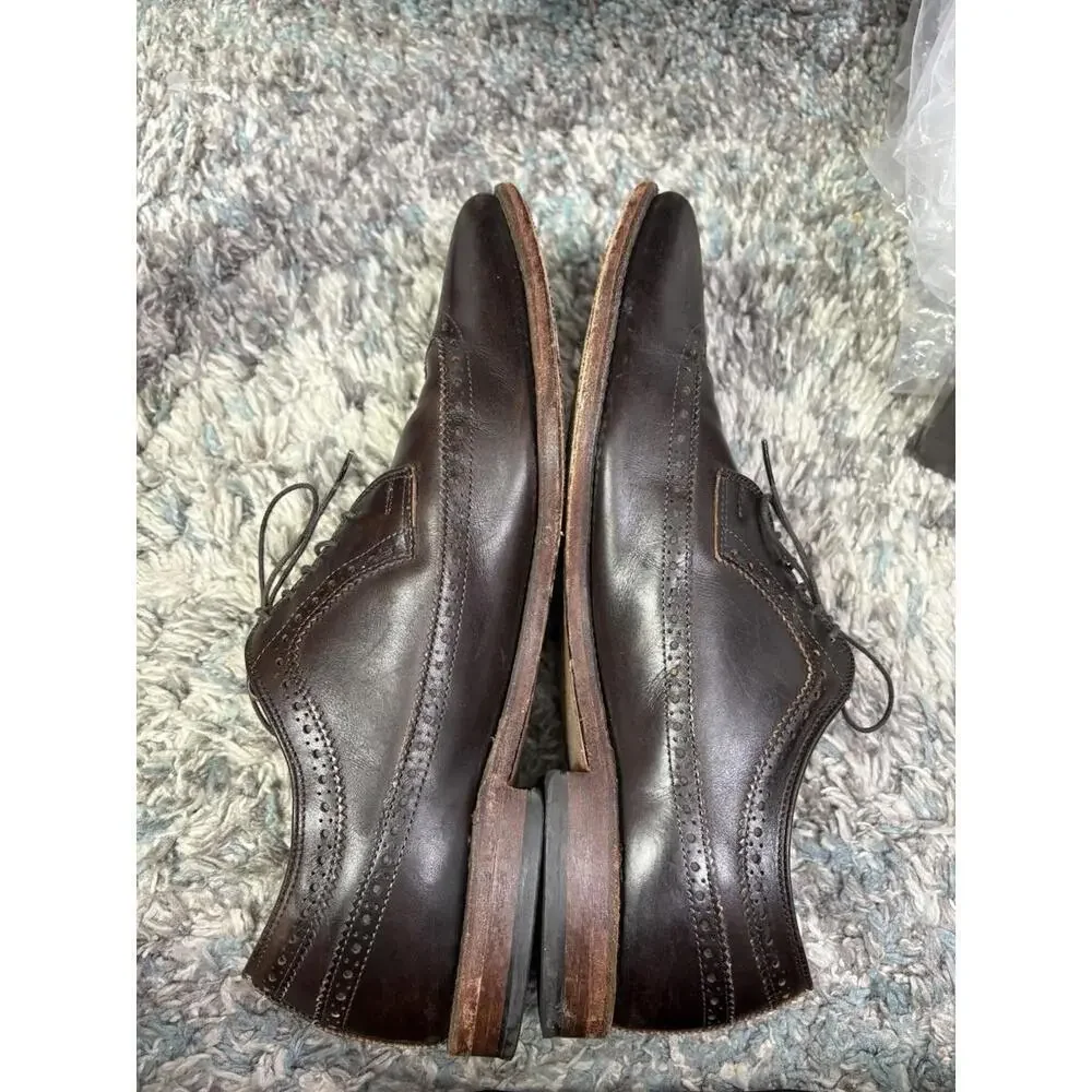 Allen Edmonds Shoes Mens 12 Larchmont Wingtip Dress Career Dark Chocolate
